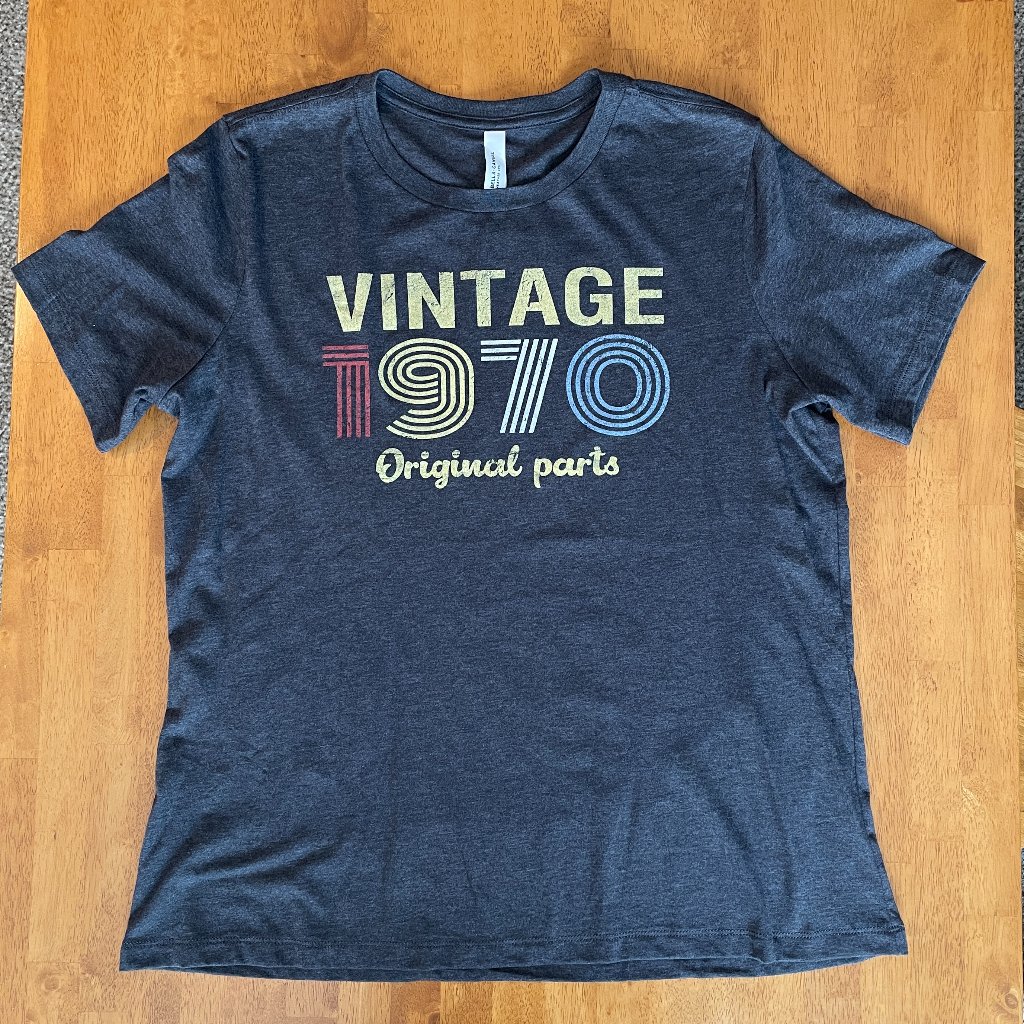 Nwot Size Large Vintage 1970  Original Parts Gray TShirt